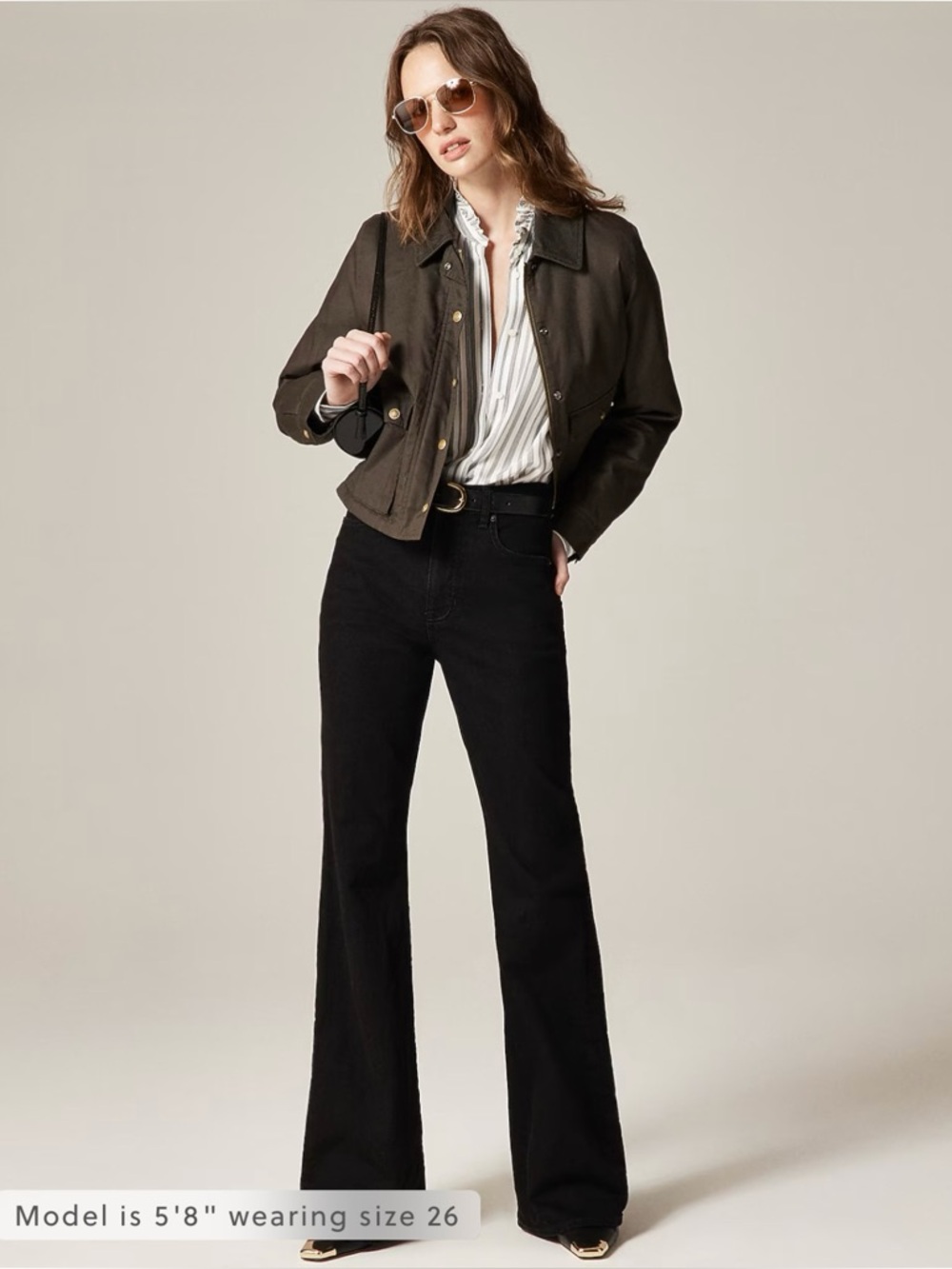 J. Crew Vintage Flare Jean Black Rinse Wash